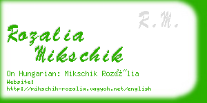 rozalia mikschik business card